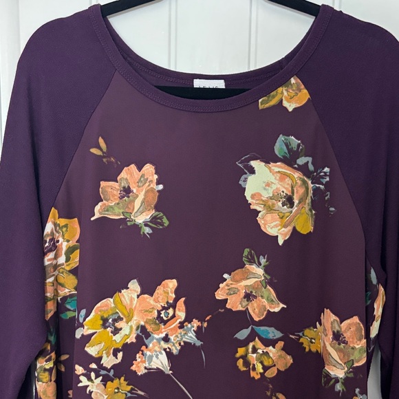 Le Lis Purple Floral Women's Blouse - Picture 9 of 9